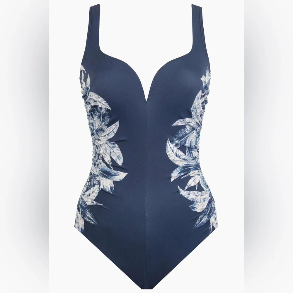 Miraclesuit Tropica Toile Temptress One Piece Swimsuit, Size 10, $190